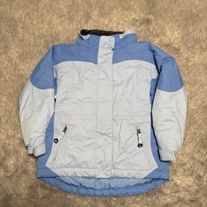 Vintage L. L. Bean Winter Zip Up Jacket Lilac Blue Purple Girls Youth 5/6